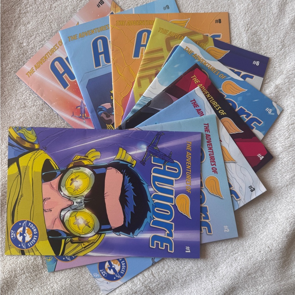 The Adventures of Aviore Comic Book Set -  Volumes 1-6, 8-10 (9 total)